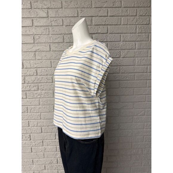 Sisstrevolution Women Stripped Dropped Shoulder Top Size S - Picture 3 of 7